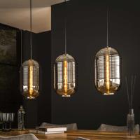 LifestyleFurn Hanglamp Efram 3-lamps, Glas - Artic Zwart - thumbnail