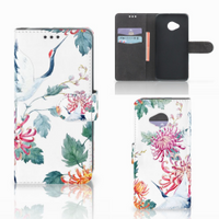 HTC U11 Life Telefoonhoesje met Pasjes Bird Flowers - thumbnail