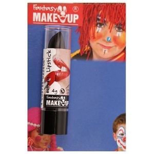 Feest/party lipstick/lippenstift mat zwart   -