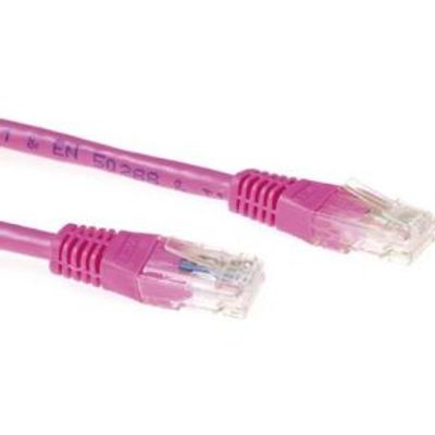 ACT Roze 1,5 meter U/UTP CAT6A patchkabels met RJ45 connectoren