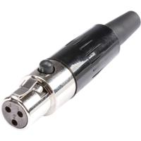 Hicon HI-XMCF3 Miniatuur-XLR-connector Bus, recht Aantal polen: 3 Zilver 1 stuk(s)