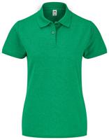 Fruit Of The Loom F517 Ladies´ 65/35 Polo - Heather Green - S - thumbnail