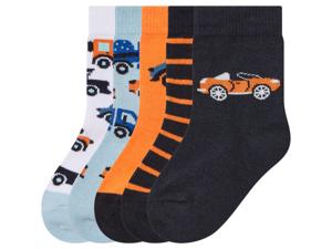 lupilu 5 paar kleutersokken (wit/oranje/lichtblauw/navy, 23-26)