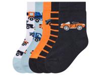 lupilu 5 paar kleutersokken (wit/oranje/lichtblauw/navy, 23-26)