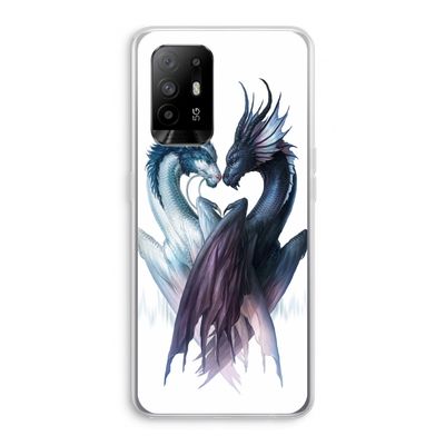 Yin Yang Dragons: Oppo A95 5G Transparant Hoesje