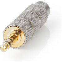 Stereo-Audioadapter | 3,5 mm Male | 6,35 mm Female | Verguld | Recht | Metaal | Goud/Metaal | 1 st.