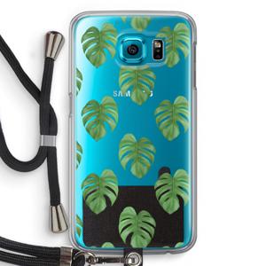 Monstera leaves: Samsung Galaxy S6 Transparant Hoesje met koord