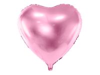 Folieballon Hart Metallic Lichtroze - 45 cm