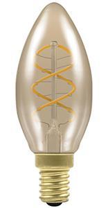 Nordlux LED kaars E14 3-15W 2000K filament gold spiraal dimbaar - 2760000