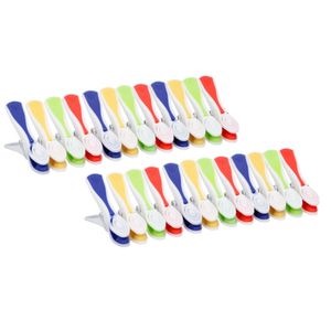 96x Stuks gekleurde plastic wasknijpers