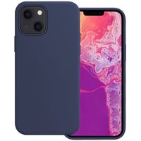 Basey iPhone 14 Hoesje Siliconen Hoes Case Cover -Donkerblauw - thumbnail