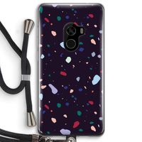 Dark Rounded Terrazzo: Xiaomi Mi Mix 2 Transparant Hoesje met koord