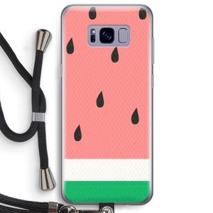 Watermeloen: Samsung Galaxy S8 Plus Transparant Hoesje met koord