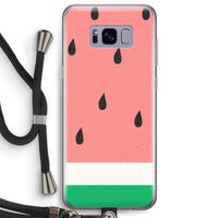 Watermeloen: Samsung Galaxy S8 Plus Transparant Hoesje met koord
