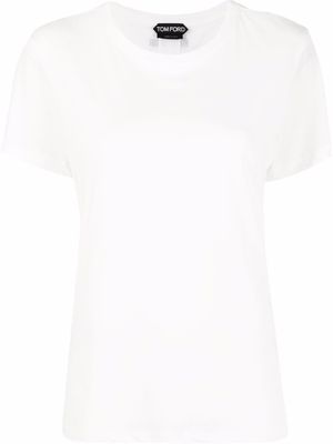 TOM FORD t-shirt en coton à manches croutes - Blanc