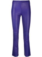 Stouls pantalon en cuir à coupe courte - Violet