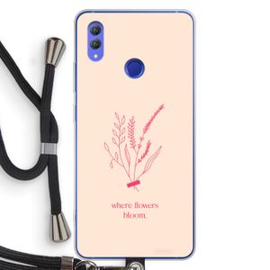 Where flowers bloom: Honor Note 10 Transparant Hoesje met koord