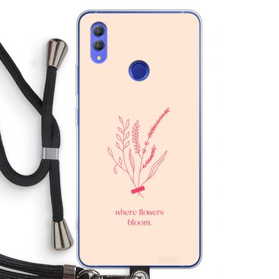 Where flowers bloom: Honor Note 10 Transparant Hoesje met koord