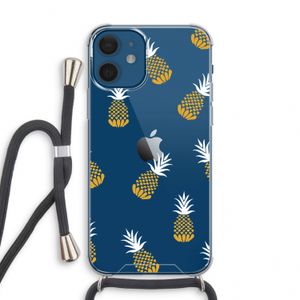 Ananasjes: iPhone 12 mini Transparant Hoesje met koord