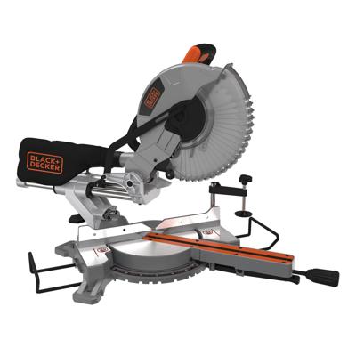 BLACK+DECKER BES710 2100W 254mm Afkort- en verstekzaag | 1x Zaagblad 48 hardmetalen tanden | Stofzak - BES710-QS