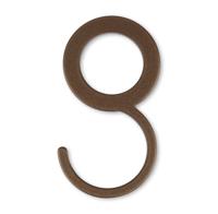 Garderobehaak brons voor buis Ø25 mm - per stuk