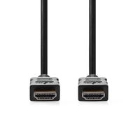 Nedis High Speed HDMI-Kabel met Ethernet | HDMI Connector | HDMI Connector | 4K@30Hz | ARC | 10.2 Gbps | 15.0 m | Rond | PVC | Zwart | Label -