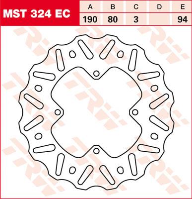 TRW Remschijf, remschijven voor de moto, MST324EC