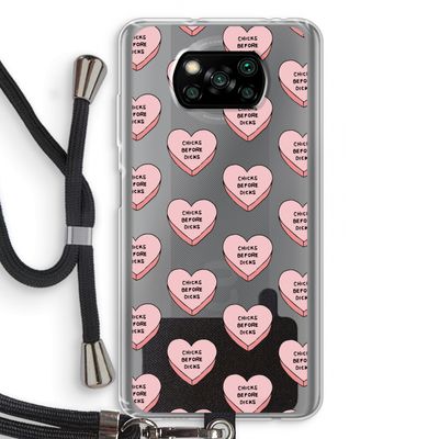 Chicks before dicks: Xiaomi Poco X3 Pro Transparant Hoesje met koord