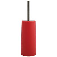 Toiletborstel in houder/WC-borstel - rood - kunststof - 35 cm