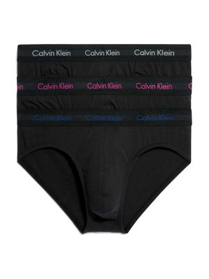 Calvin Klein - 3p Hip Briefs - Cotton Stretch - CAQ, Maat:S