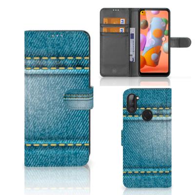 Samsung Galaxy M11 | A11 | Wallet Case | met Pasjes | Jeans Samsung Galaxy M11 | A11 | Wallet Case | met Pasjes | Jeans