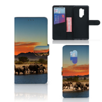 OnePlus 8 Pro Telefoonhoesje met Pasjes Olifanten - thumbnail