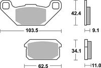 TRW remblokken "mcb 805" brake pad mcb 805 si sintered metal