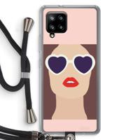 Red lips: Samsung Galaxy A42 5G Transparant Hoesje met koord