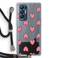Ondersteboven verliefd: Oppo Find X3 Neo Transparant Hoesje met koord