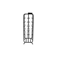Wijnrek 12 Flessen -25x25x90 - Zwart-Metaal