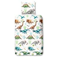 Dekbedovertrek Katoen Dino Friends Dieren 140x200 Cm Verkoelend Good Morning - Dekbed-Discounter.nl
