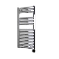 Sanicare elektrische design radiator 45x112cm chroom met Bluetooth en thermostaat rechts chroom