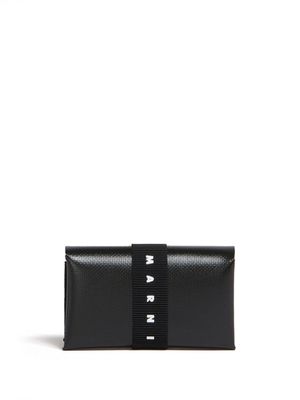 Marni portefeuille pliant à bride logo - Noir