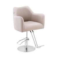 kappersstoel met voetsteun - 53 - 69 cm - 200 kg - Beige, Zilver