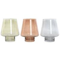 Vaas Home ESPRIT Blauw Groen Amber Kristal Modern 14,5 x 14,5 x 18 cm (3 Stuks)
