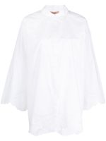 TWINSET chemise en popeline à bords festonnés - Blanc