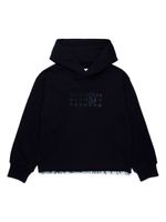 MM6 Maison Margiela Kids hoodie en coton à motif Compass - Noir - thumbnail