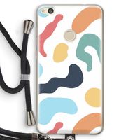 Memphis Shapes Blue: Huawei Ascend P8 Lite (2017) Transparant Hoesje met koord