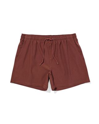 HEMA Herenzwembroek Pieter seersucker bruin (bruin)