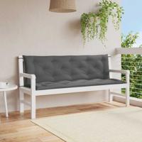 Tuinbankkussen 150x(50+50)x7 cm oxford stof antracietkleurig