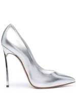 Casadei escarpins Blade en cuir à effet métallisé - Argent - thumbnail