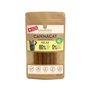 Sparrow CannaCat Relax Sticks mit CBD Kat Snacks Kip 50 g