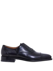 Ferragamo chaussures oxford en cuir à lacets - Noir