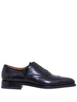 Ferragamo chaussures oxford en cuir à lacets - Noir - thumbnail